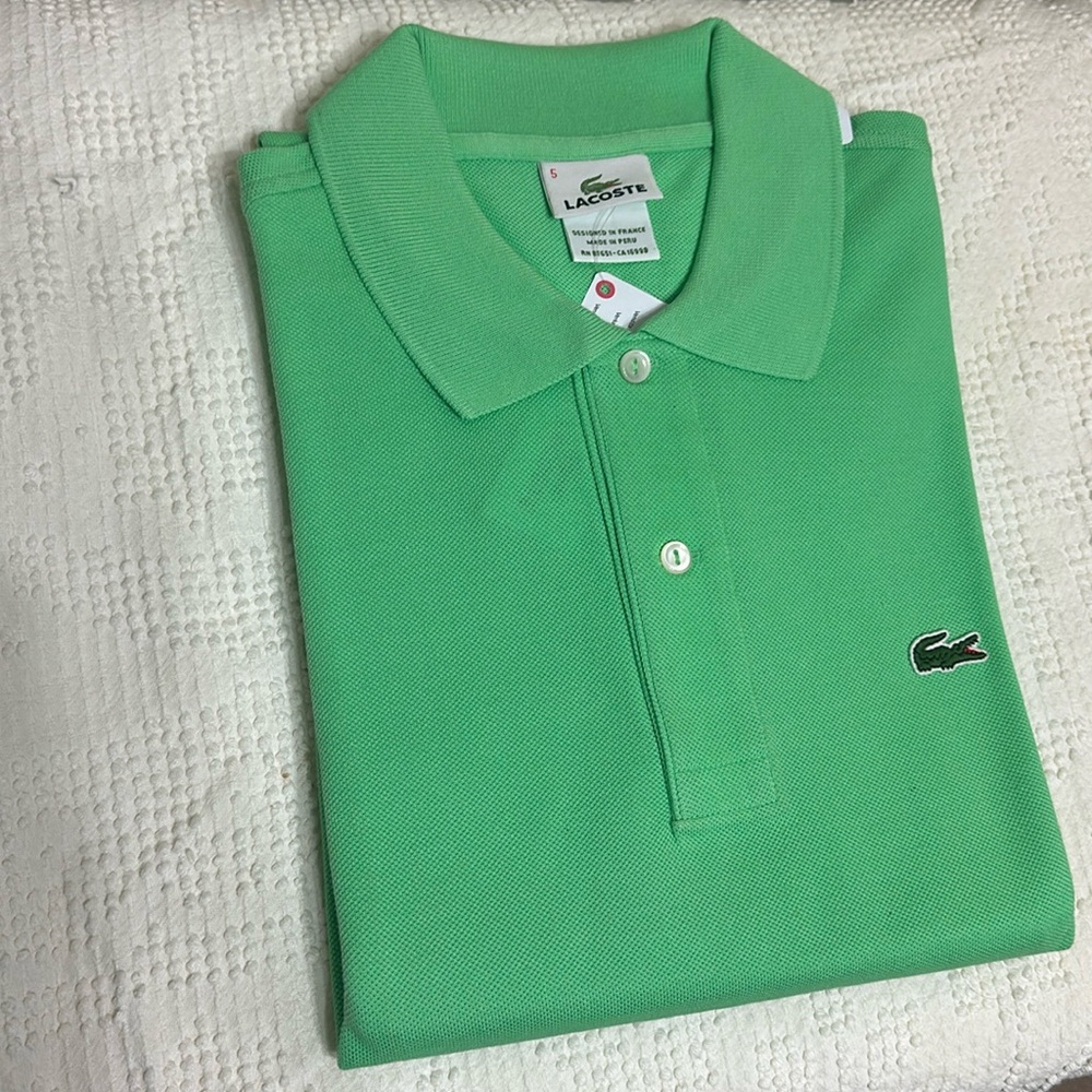 👕🐊 Brand new w tags men’s Lacoste polo shirt size 5 - Picture 2 of 3